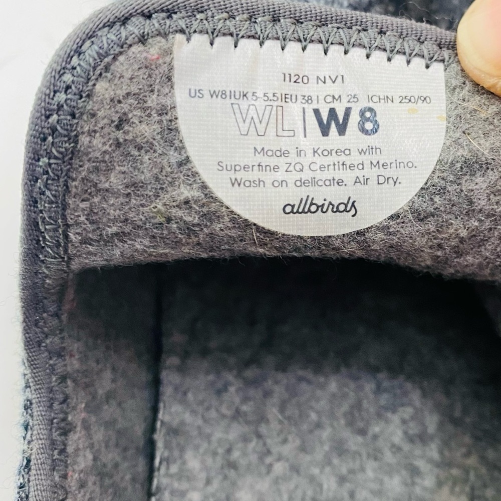 Allbirds Grey Wool Lounger Slip On Loafers Size 8 - Picture 6 of 7